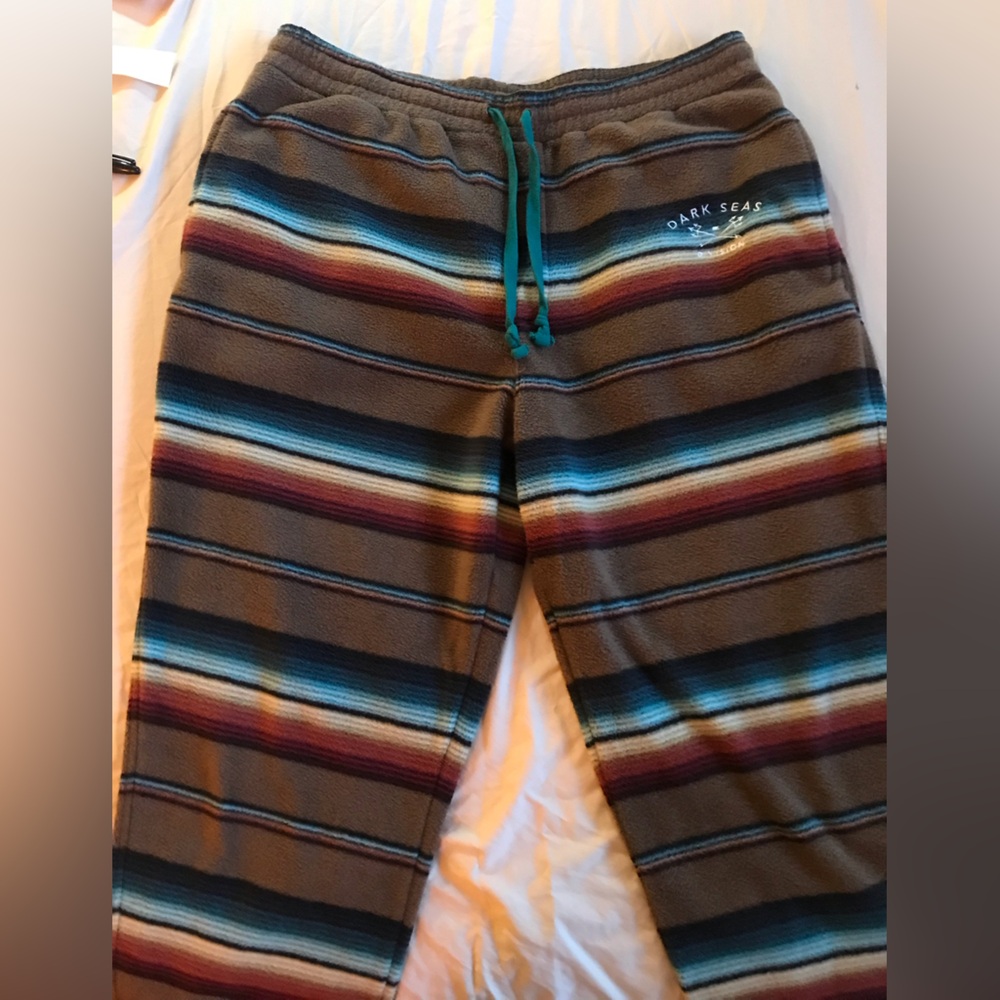 Dark Seas Men's Multicolor Striped Fleece sweatpant / joggers